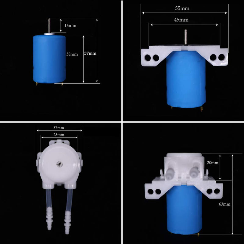 Treedix Peristaltic Dosing Pump Head DC 12v-24v with Hose Connector Compatible with Arduino DIY Aquarium Lab Analytic - PawsPlanet Australia