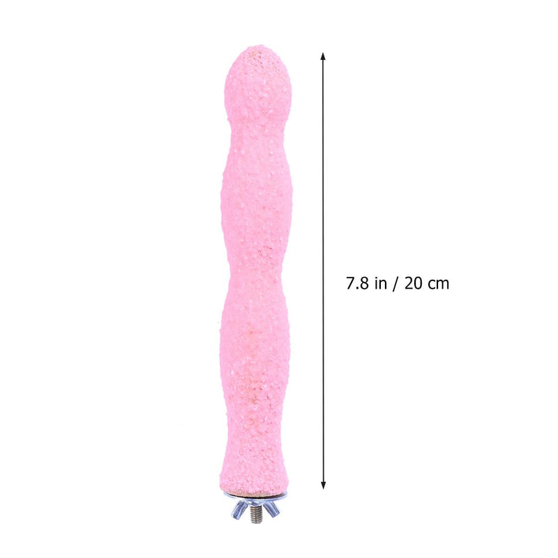 POPETPOP 20CM Bird Perch Parrot Stand Parakeet Natural Wood Rough Sand Perches Grinding Nail for Small Medium Large Birds African Grey Cockatoo Parakeet (Random Color) Size 2 - PawsPlanet Australia