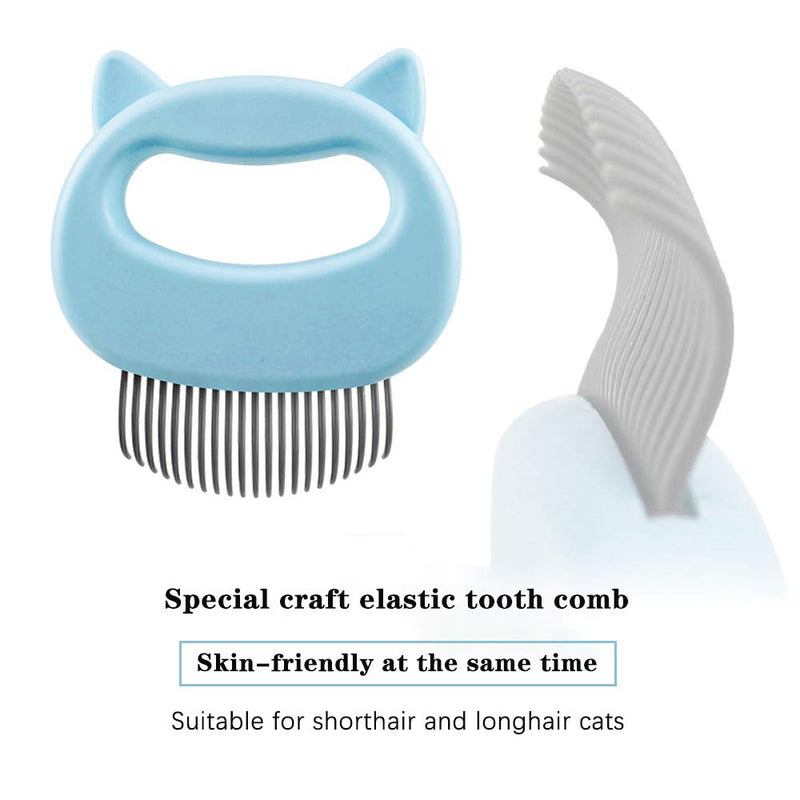 [Australia] - Linidi Cat Hair Massage Shedding Brush, Dogs and Cats Grooming Dematting Comb, Effective Deshedding Grooming Hair Remover for Cats 2 pcs 