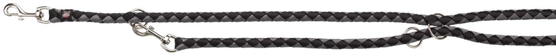 Trixie 14361 Cavo V-Leads, L-XL: 2 m/ 18 mm, Black/Silver Large-XL - PawsPlanet Australia