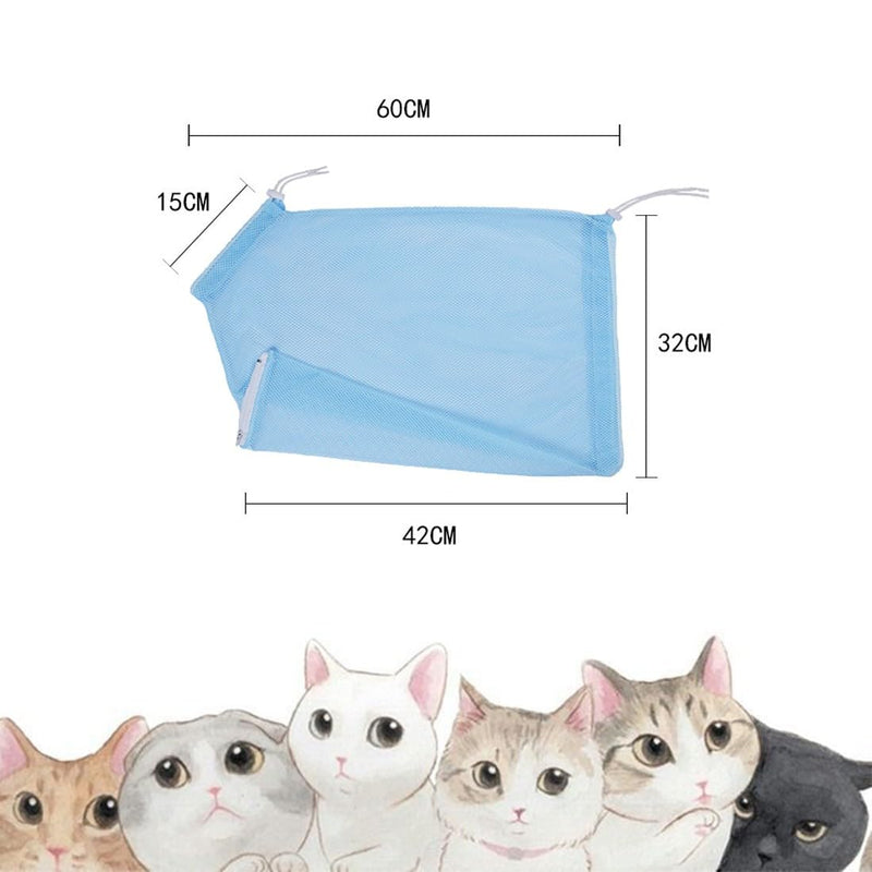 USTNIR Cat Bathing Bag, Cat Grooming Bag, Cat Shower Bag, Anti-biting Anti-scratching Restraint Bag Adjustable Multifunctional for Bathing, Nail Trimming, Ears Clean - PawsPlanet Australia
