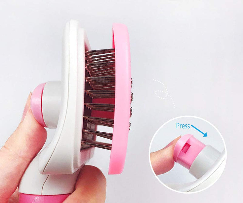 DXIA Slicker Dog Brushes,Cat Brush Self Cleaning Dog Slicker Brush, Medium, Short, Thick, Wiry, or Curly Hair Dog Pet Cat Grooming Brush,Professional Deshedding Tool, Pet Cat Grooming Brush - PawsPlanet Australia