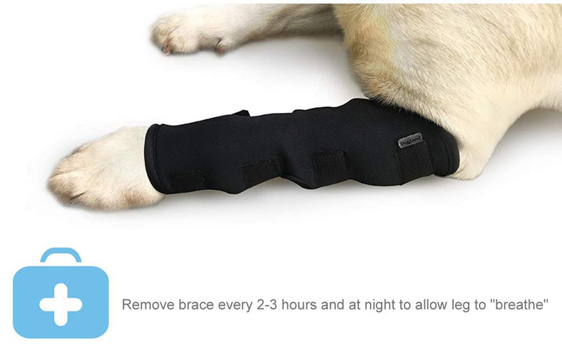 Rantow Long-Legs Dog Joint Brace Canine Rear Leg Hock Wraps Arthritis Heals Protector Prevents Injuries Sprains Helps Loss Stability (S, Black-1 Piece) S - PawsPlanet Australia