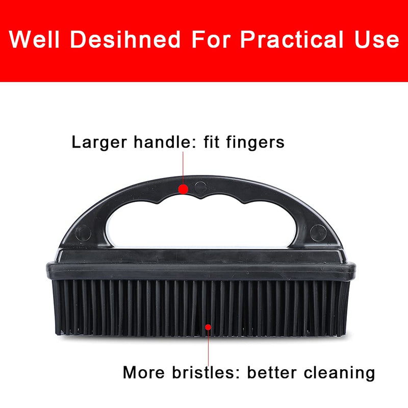 Rubber Pet Hair Removal Brush Lint & Hair Removal Cat Dog Hair Remover Brush Pet Hair Removal Tool Silicone Lint and Debris Remover for Cleaning, Grooming, Lint and Fur Removal, Home, (black) Black - PawsPlanet Australia