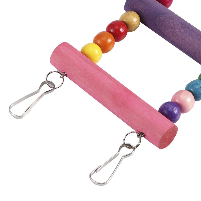 GOTOTOP Bird Swing Toy, Wooden Hanging Stand Ladder with Beads Bird Chewing Toys for Cockatiel Parakeet Macaws Lovebirds Small Medium Birds - PawsPlanet Australia
