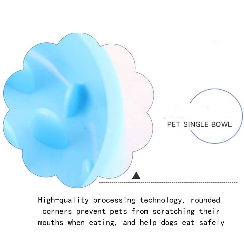 [Australia] - OUKEYI Feeder Slo-Bowl, Feeder Dog Bowl Slow Feeder Stop Bloat for Dogs,Dog Feeder Slow Eating Pet Bowl （Blue） 