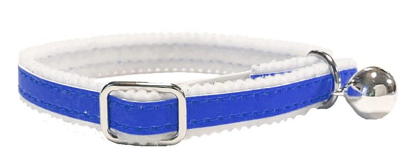 Cat / Kitten Reflective Collar with Safety Elastic, Bell (Blue) Blue - PawsPlanet Australia
