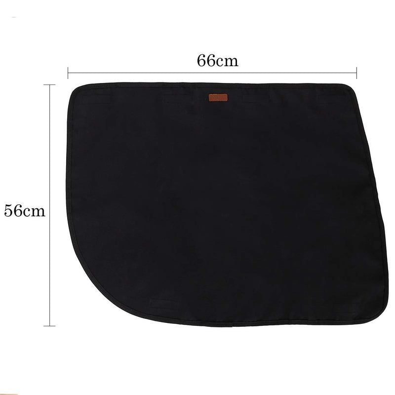 Tineer Pet Car Door Guard Protector Mat Anti-Scratch Vehicle Door Cover Pad Anti-slip Car Accessories for Puppy Dog Traveling Outside (Black) Black - PawsPlanet Australia