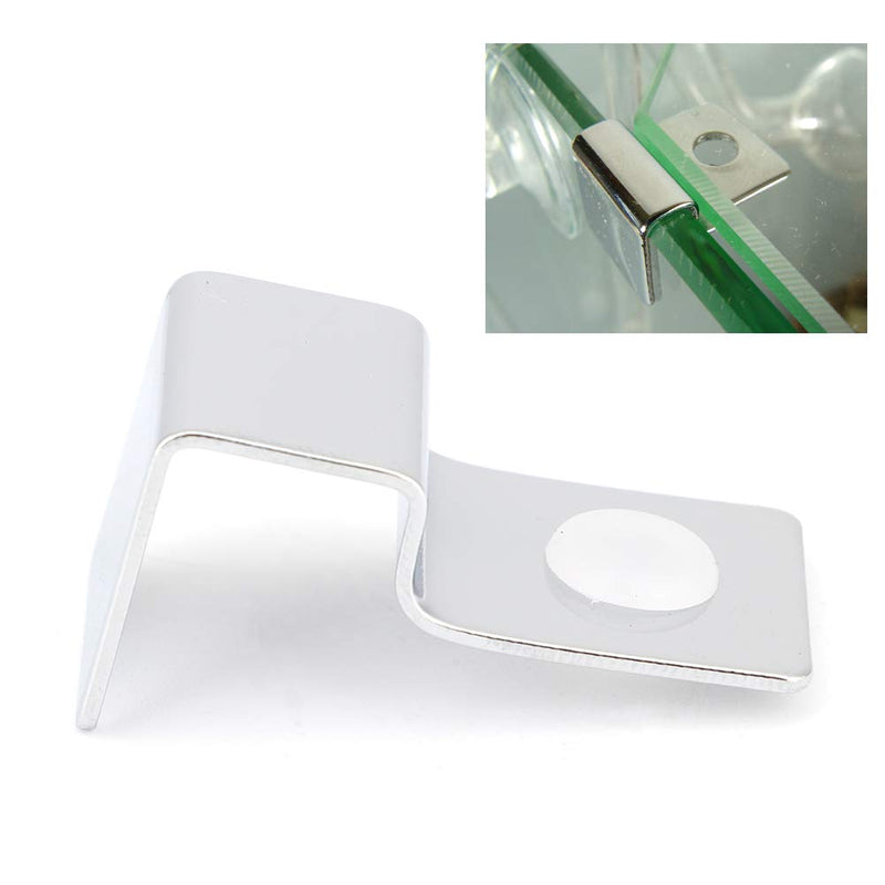 Pssopp 4Pcs Fish Tanks Glass Cover Clip Stainless Steel Aquarium Glass Cover Support Bracket Holders Universal Lid Clips for Rimless Aquarium 10mm - PawsPlanet Australia