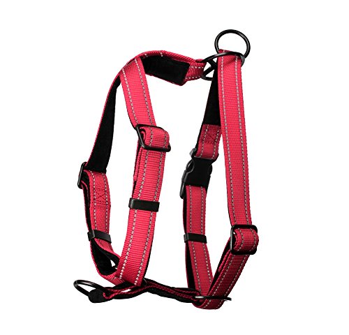 [Australia] - Dog Harness - Non-Pull No-Choke Humane Adjustable Reflective Dog Training Harness, Non Pulling Pet Harness, Easy Step-in Adjustable Harness for Control Large Red 