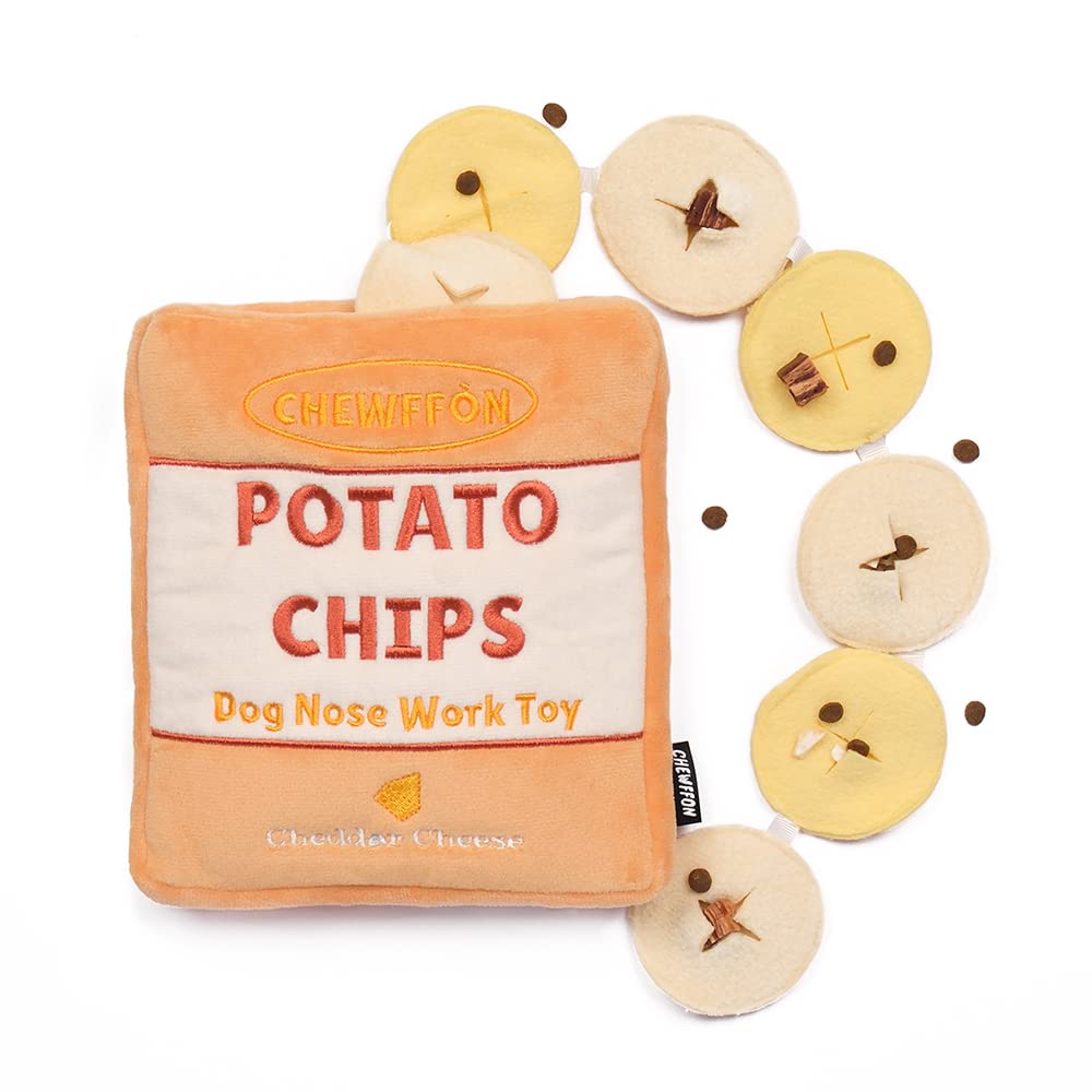 CHEWFFON Dog Toy, Interactive Intelligence Toy for Puppies and Dogs - Puzzle and Foraging Training with Potato Chip Design (Potato Chips) Potato Chips - PawsPlanet Australia