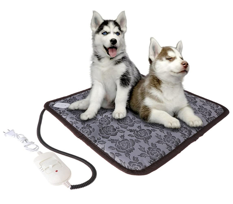 Hongyun Pet Electric Heating Pad for Cat and Dog Indoor Warming Waterproof Heated Mat with Chew Resistant Cord(17.7" x17.7) - PawsPlanet Australia