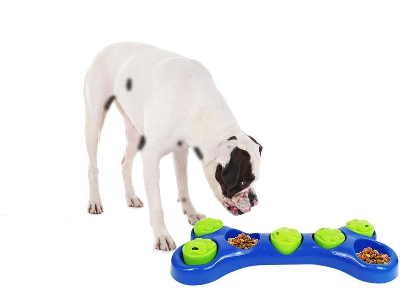 MSM Dog Pet Feeding Bowl Feeder Bowl Bone Shape Treats Game Toy Bone Puzzle Puppy Hide Interactive Food Healthy - PawsPlanet Australia