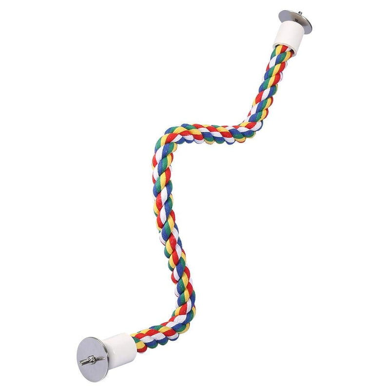 Bird Rope Bungee Toys Colorful Flexible Step Parrot Ladder Swing Bridge Cotton Rope Parrot Stand Perches Cage Accessories - PawsPlanet Australia