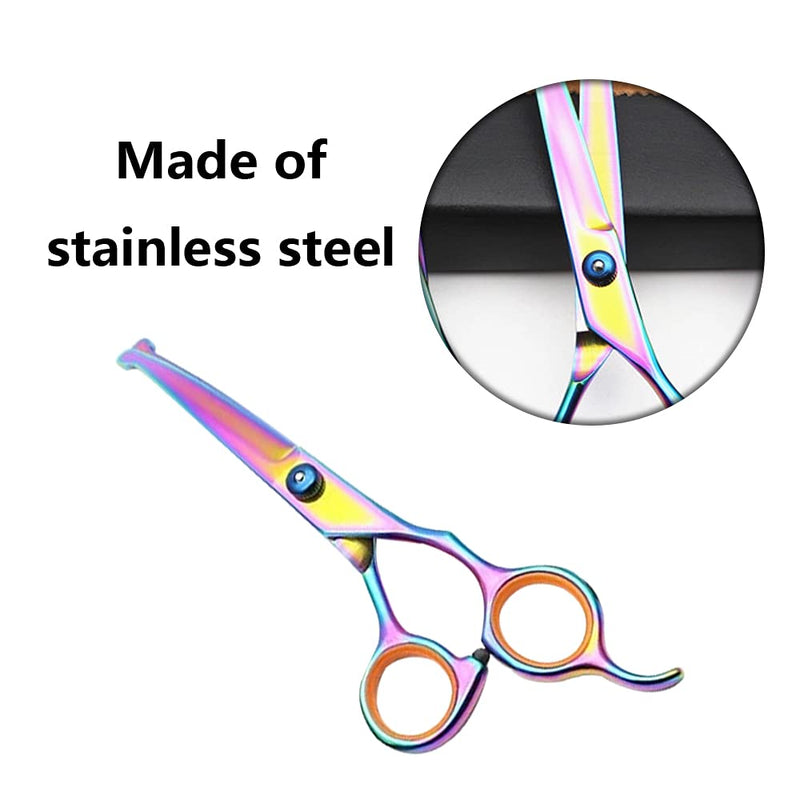 Dog Grooming Scissors Stainless Steel Pet Curved Shears Cutting Trimming Scissors with Round Tip for Grooming Dogs Cats - PawsPlanet Australia