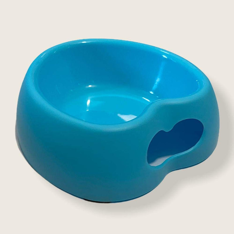 Dog and Cat Pet Heart Shape Food and Water Plastic Bowl for Puppies and Cat Kitten (Blue) Blue - PawsPlanet Australia