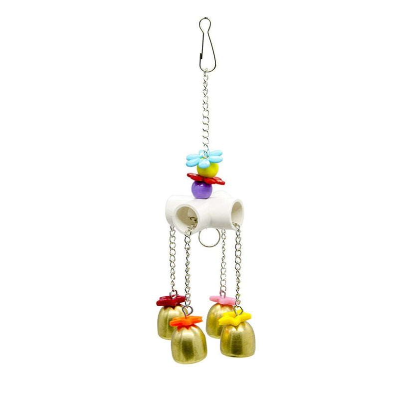 NA Bird Chewing Toys, Parrot Hanging Bell Toy Colorful Climbing Ringing Bells Toys Parrot Cage Bite Toys for Parakeet Cockatiel Conure Cockatoo Macaw African Greys - PawsPlanet Australia