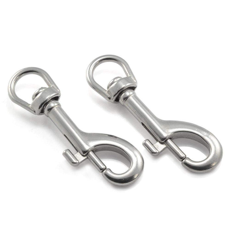 Amasawa A Set of 2 Heavy Duty Rust Proof Zinc Alloy Spring Hooks With Swivel Joints For Dog Lead, Multi Purpose Family Outdoor Camping Picnic, Keychain, Etc. 2 pieces - PawsPlanet Australia