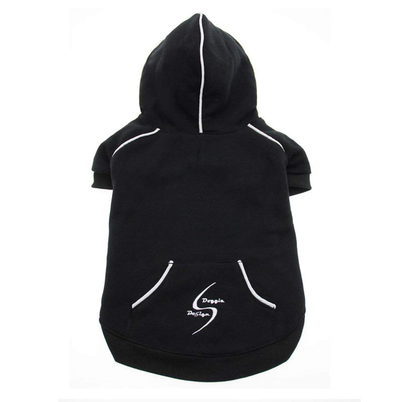 Doggie Design Sport Hoodie, Jet Black, Size Medium - PawsPlanet Australia