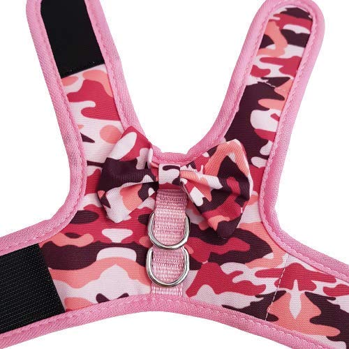 Pretty Pampered Pets UK Escape Proof Super Strong Puppy Dog Harness for New Dachshund Yorkie Shih Tzu Maltese Yorkie Toy Poodle Bichon Bunny Rabbit Cat (XS/Small, Pink Camo) XS/Small - PawsPlanet Australia