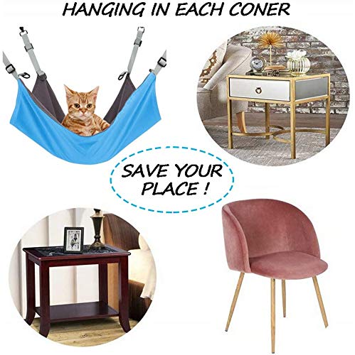 Wisdoman Cat Hanging Hammock Bed Comfortable Pet Cage Hammocks for Cats Ferret Small Dogs Rabbits Other Small Animals Playing Cozy Activity Fun Toy Blue - PawsPlanet Australia