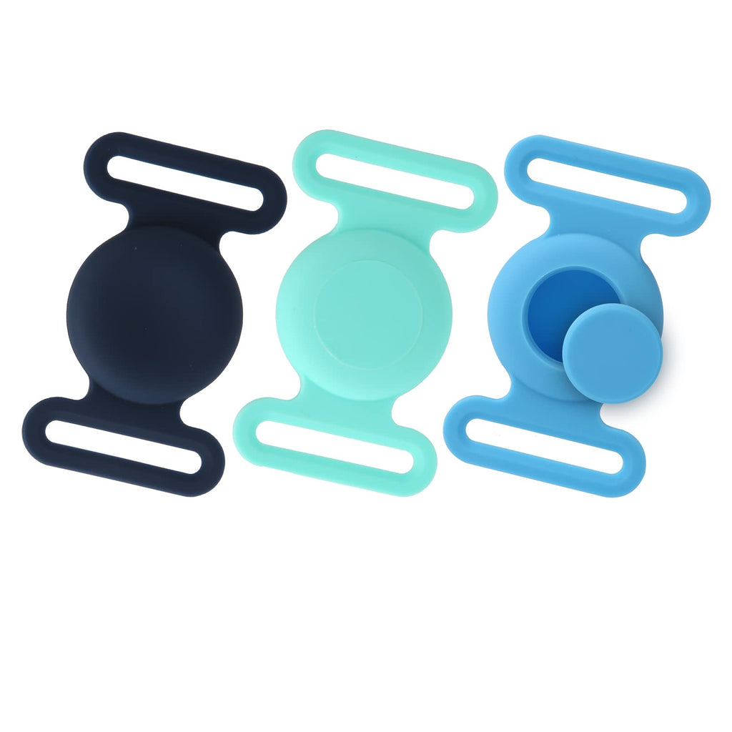 Pack of 3 Dog Collar Holder for Airtag, Waterproof Silicone Collar Holder with Stopper Compatible with Airtag Durable Pet Collar Holder for Dogs Cats Pet Collars - PawsPlanet Australia