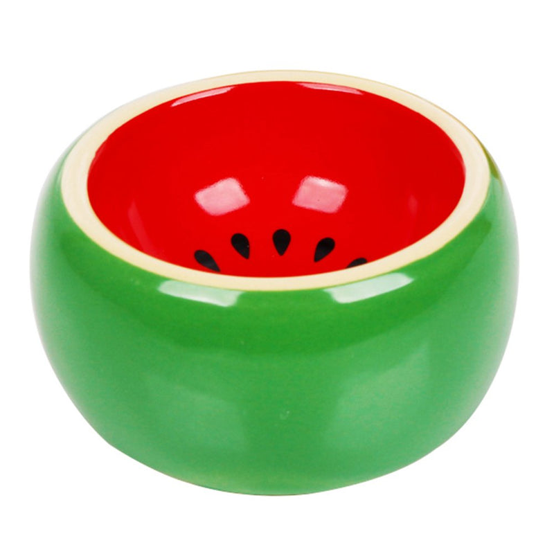 [Australia] - OMEM Hamster Bowl Ceramic Prevent Tipping Moving and Chewing Wonderful Food Dish for Small Rodents Gerbil Hamsters Mice Guinea Pig Cavy Hedgehog and Other Small Animals Watermelon 