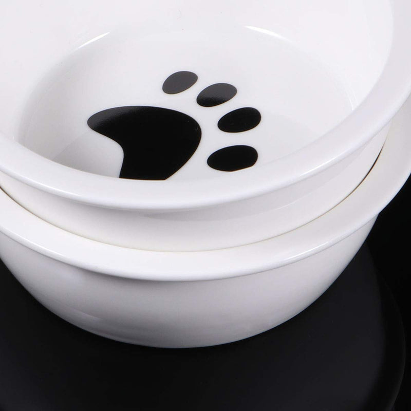 POPETPOP 2pcs Ceramic Dog Bowl Puppy Dish Bowl Cat Food Water Feeder Bowl - PawsPlanet Australia