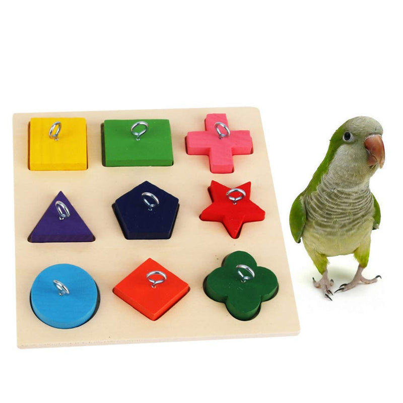Balacoo Parrot Toys Attractive Training Interactive Educational Toy Parrot Wood Block Pet Supplies Bird Playing Toy for Parrots Birds - PawsPlanet Australia
