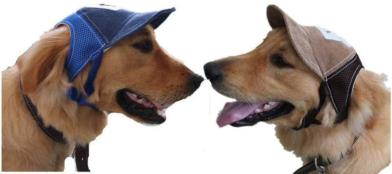 Dog Baseball Cap Summer Adjustable Outdoor Sun Protection Hat Peaked Cap with Ear Holes Mesh Dog Sports Visor Hat for Walking Travelling Hiking for Small Medium Large Chihuahua Pug Dog Blue - PawsPlanet Australia