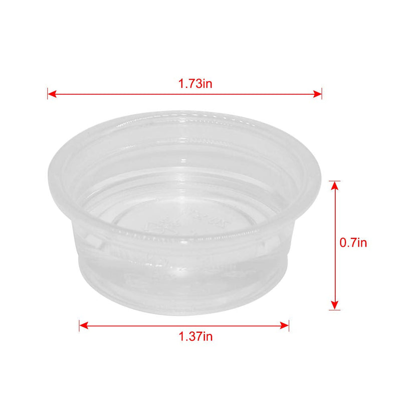 SLSON Small Gecko Food and Water Cups 100 ct Plastic Feeder Cups for Reptile Feeding Bowls for Crested Gecko Lizard and Other Small Pet, 0.5 oz - PawsPlanet Australia