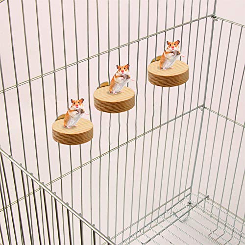 EBaokuup 4 Pack Wooden Hamster Stand Platform, Fan-Shaped Bird Habitat Corner Platform Bird Perch Platform Stand Rat Activity Playground Board, Suitable for Gerbil Rat Mouse Lovebird Finches - PawsPlanet Australia