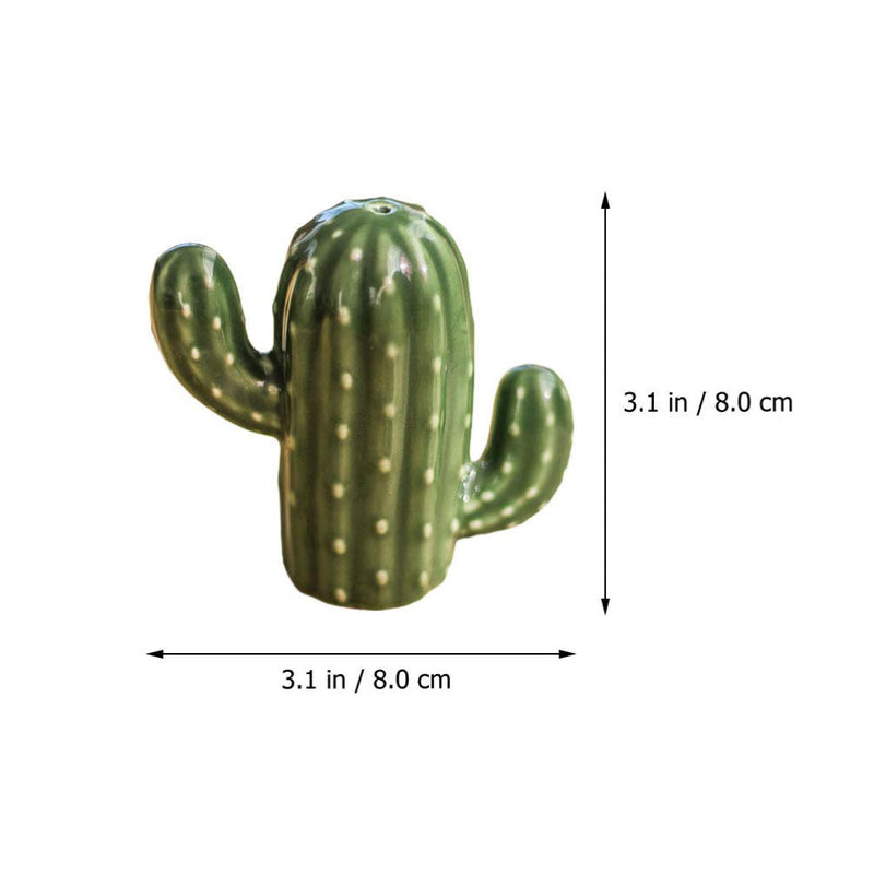 Cabilock Decorative Toothpick Holder Cactus Shaped Toothpick Dispenser Ceramic Cotton Swab Container for Holiday Xmas Party Table Decoration 8X8CM - PawsPlanet Australia