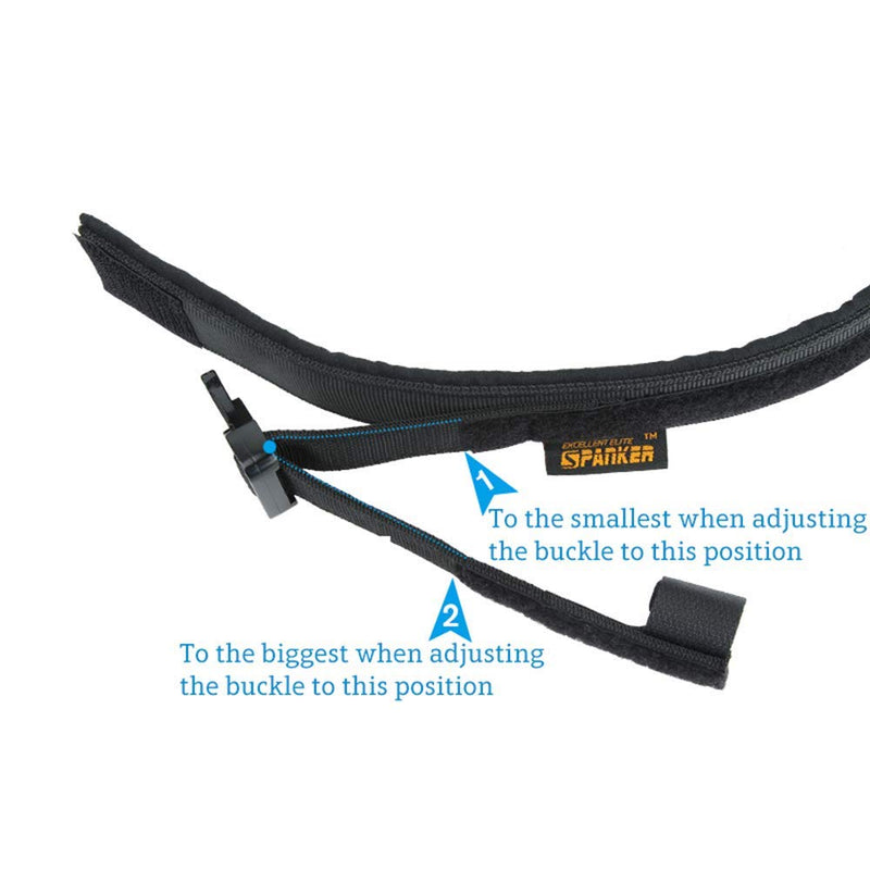 [Australia] - EXCELLENT ELITE SPANKER Tactical Dog Collar Nylon Adjustable K9 Collar Military Dog Collar Heavy Duty Metal Buckle with Handle L Size-Adjustable(17-20.5") Black 