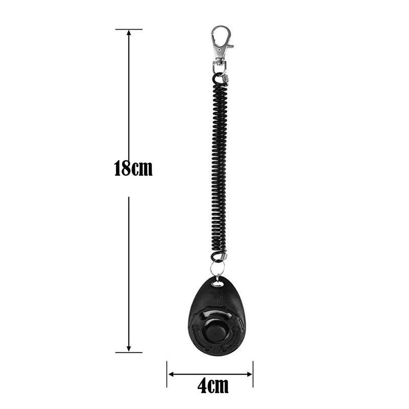 EUYUAN 4PCS Black Dog Clicker Pet Dog Training Clicker with Wrist Strap for Cat Dog etc - PawsPlanet Australia