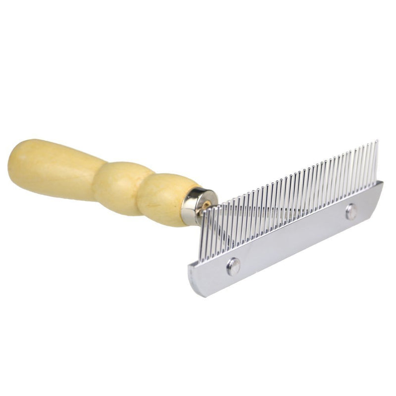 YGR Undercoat Rake for Dogs,Pet Comb,Dog Comb with Wooden Handle, large dogs Slicker Hair brush - PawsPlanet Australia