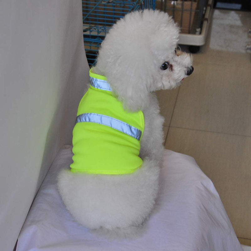 N\C High Visibility Dog Reflective Vest Safety Dog Vest Reflective Clothing Tape M Fluorescent Green 1PCS - PawsPlanet Australia