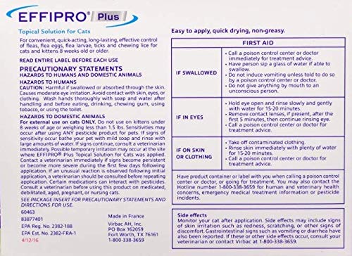 Virbac Effipro PLUS Topical Solution For Cats, 3 Month Supply - PawsPlanet Australia