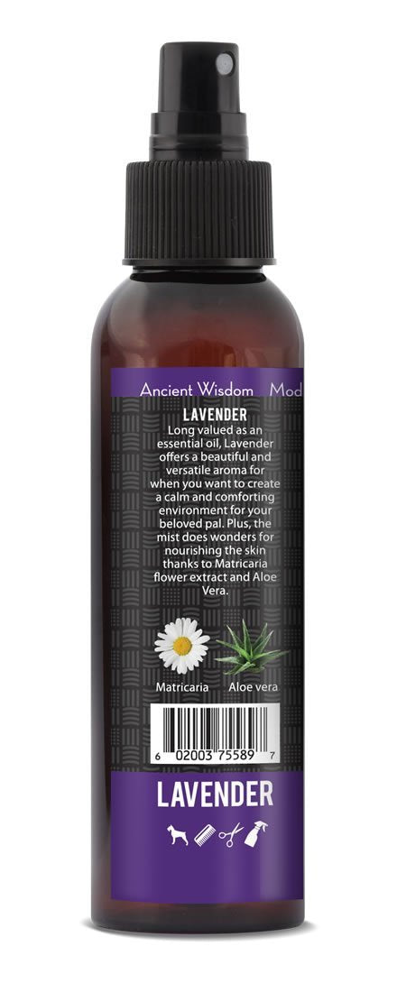 RELIQ Aroma SPA Lavender Botanical Mist cologne for Dogs and Cats. Spray on the coat after bath to give your dog a clean & fresh smell. Infused with natural extracts, calming and comforting dog & cat. - PawsPlanet Australia