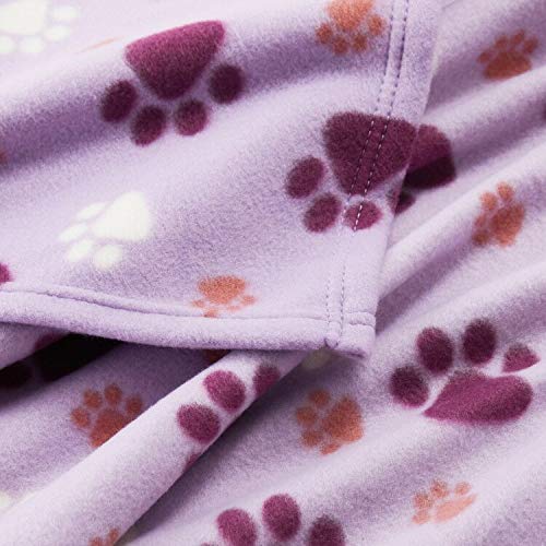 Allisandro 10 Pack Pet Blankets Dog Puppy Cat Rabbit Small Animals Blanket Soft Fleece Paw Prints for Beds, Floors, Cars, Mat 75x60cm Multicoloured - PawsPlanet Australia