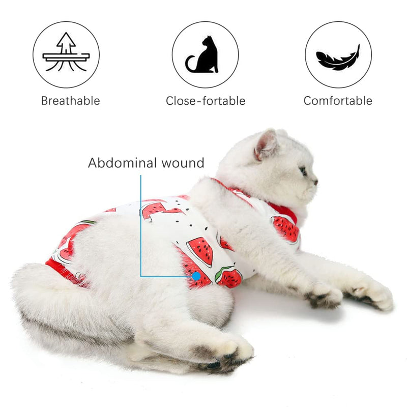 LxwSin Cat Recovery Suit, Cat Surgery Recovery Suit, Cotton Breathable Cat Recovery Body Wrap Anti-Licking Cat Suit Physiological Clothes for Cats Dogs Abdominal Wounds Recovery Weaning (M,L) L - PawsPlanet Australia