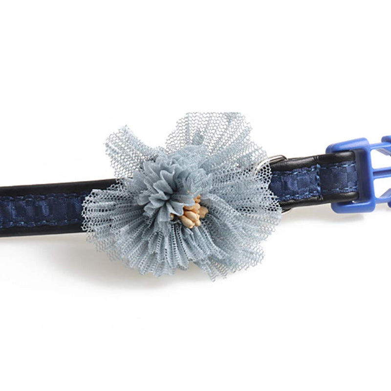 [Australia] - Axgo Cute Flower Kitten Puppy Collar for Cats and Small Dogs, White 