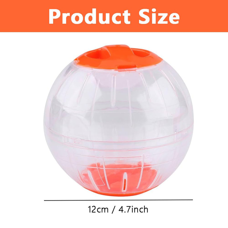 Hamster ball, diameter 12 cm, hamster running ball, hamster ball, exercise ball, sports ball, plastic roller ball, running ball, jogging ball, small animals toy for hamsters, rats, gerbils (orange). - PawsPlanet Australia