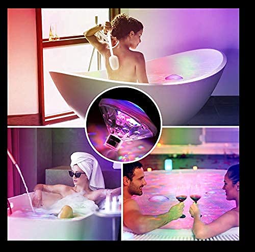 Esoes LED Bath Lights Corlorful Floating Pool Tub Light RGB Hot Tub Disco Light Waterproof Underwater Lamp Decorative for Bathing Time, Ponds, Pools Party Art Deco - PawsPlanet Australia