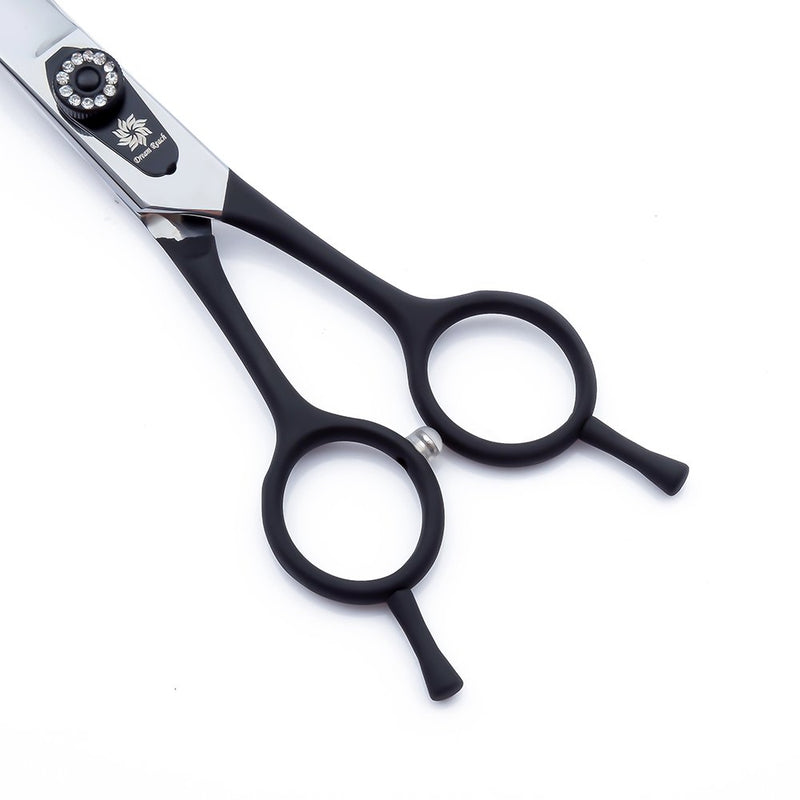 [Australia] - Dream Reach 7.5 inches HIGH-END Series Lightweight Japan 440C Twin Tail Elastic Handle Pet Dog Grooming Two-Way Curved Scissor Shears,Delicate Screw with Drilling 