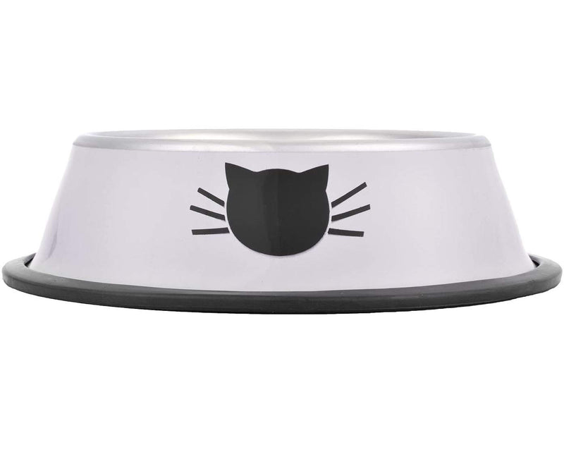 Voarge Set of 3 Cat Feeding Bowls, Stainless Steel Non-Slip Cat Bowl, Cat Bowl Set, Cat Feeding Bowl, Water Feeding Bowl - PawsPlanet Australia