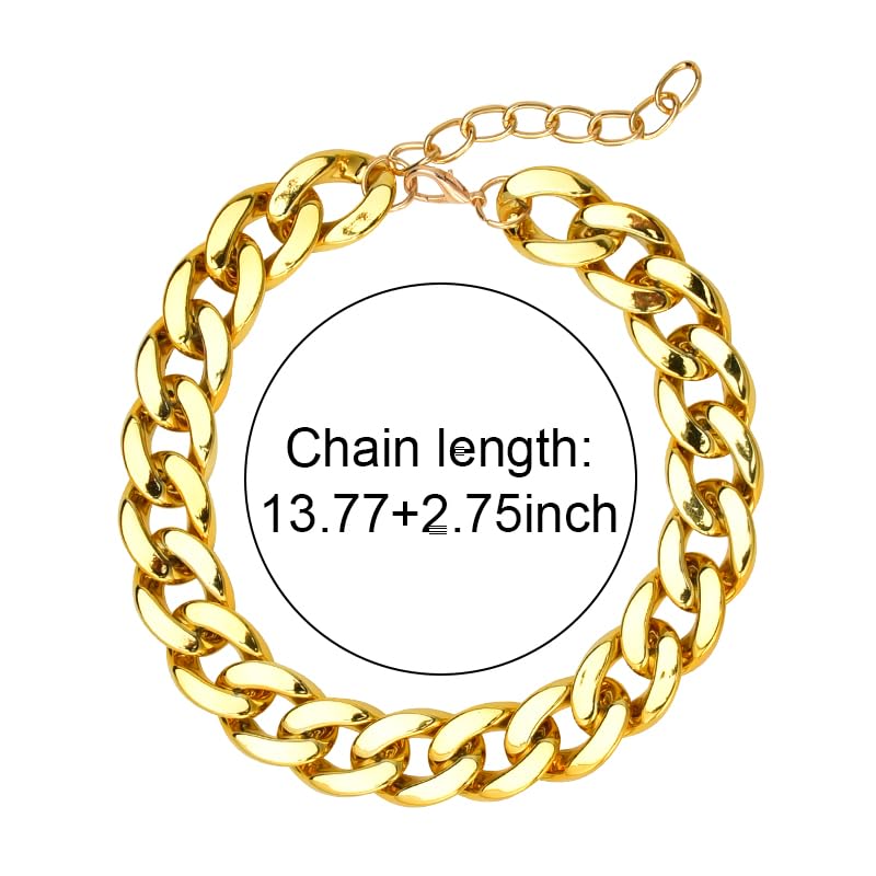 YangQian Dog Chain Necklace for Small Dogs Cat Chain Collars for Boy Girl Cats Cuban Link Dog Collar Choker Chain Adjustable Gold Chain Dog Collar Pet Cat Collar Chain Animal Dog Necklace Accessories Gold Chain Pet Collar - PawsPlanet Australia