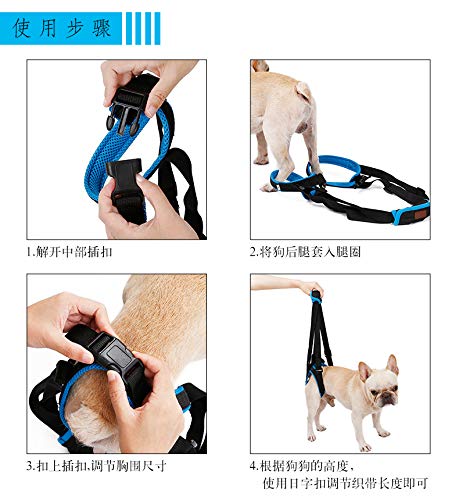 [Australia] - Kismaple Dog Walking Lifting Carry Rear Legs, Adjustable Support Harness Walking Aid Lifting Pulling for Hind Leg Disability Injured Young Old Dogs M 