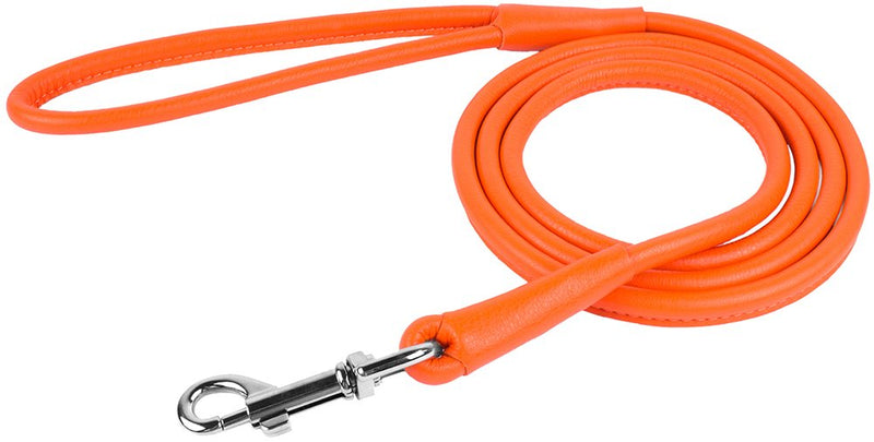 [Australia] - CollarDirect Rolled Leather Dog Leash Rope Soft Padded Training Lead Heavy Duty Leashes for Dogs Small Medium Large Puppy Black Blue Red Orange Green Pink White Size S 6ft Brown 