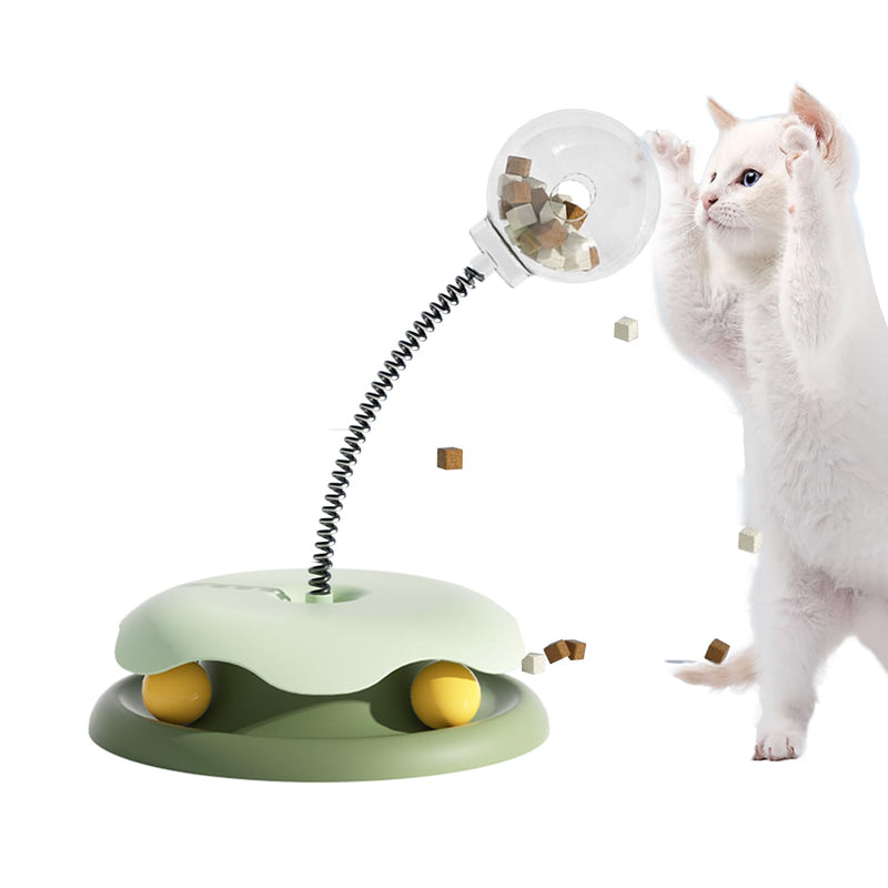 Marchul Interactive Cat Toy, Intelligence Cat Toy with Interactive Balls, Cat Food Toy with Circle Marble Track - PawsPlanet Australia